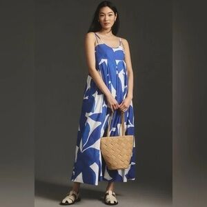 Anthropologie Cotton Babydoll Maxi Dress